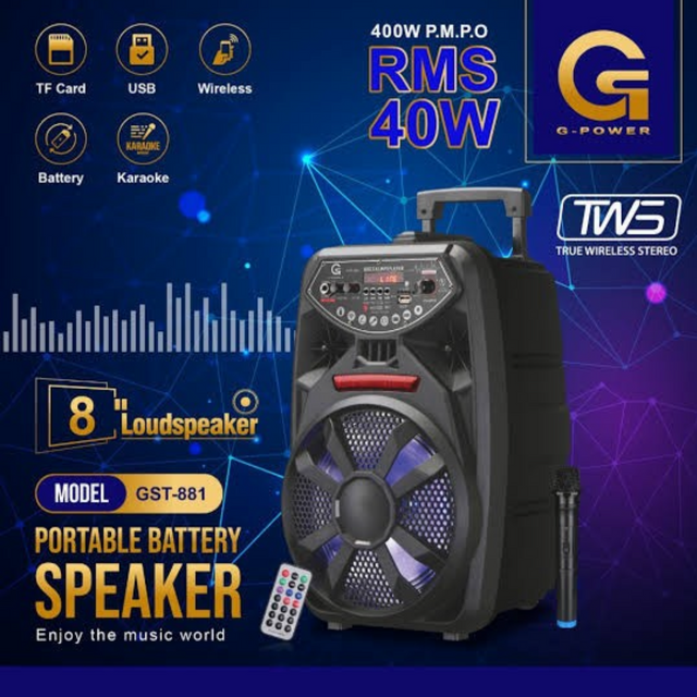 Rechargeable speaker 8"