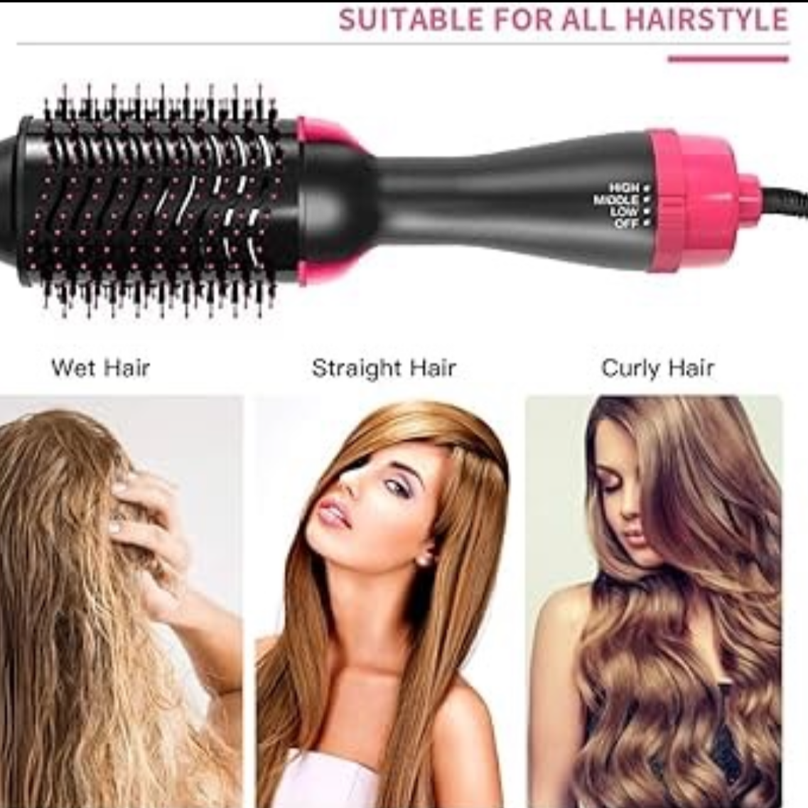 Onestep hair dryer brush